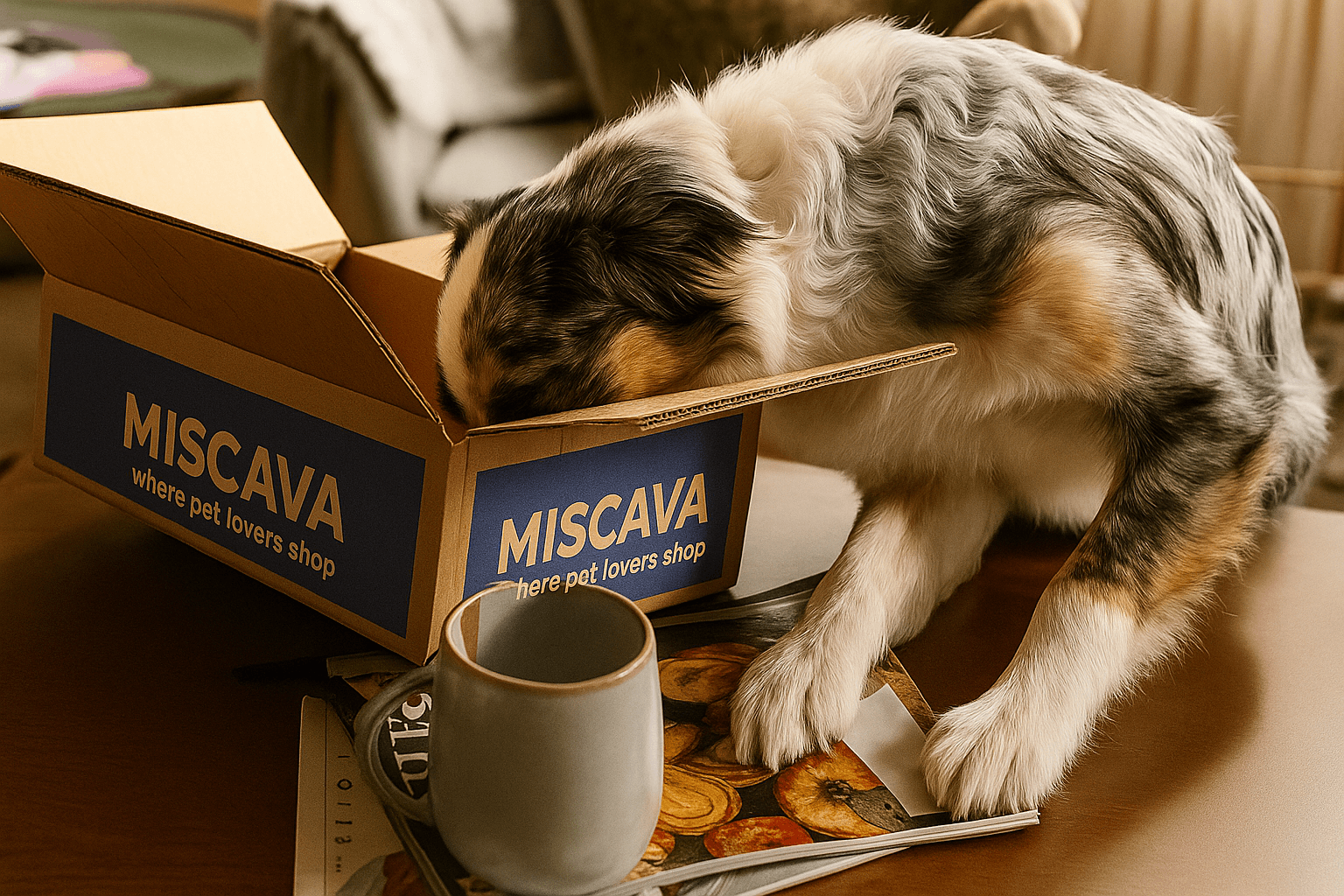 Happy cats and dogs playing together